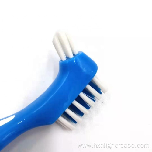 Long handle Plastic OEM double head denture brush